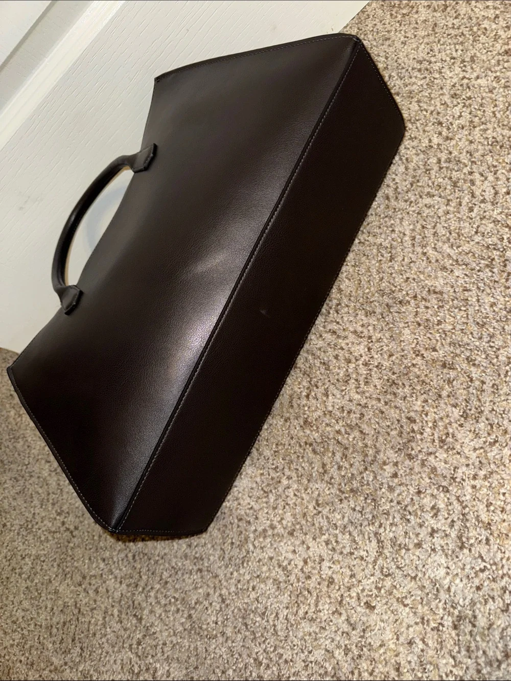 H&M Classic dark Brown faux Leather Tote Bag for women